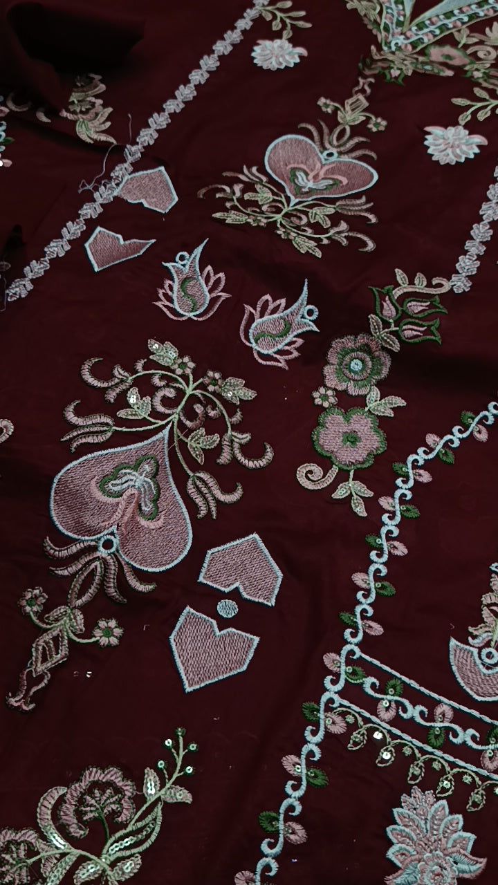 2pc Ethinc maroon Lawrence law