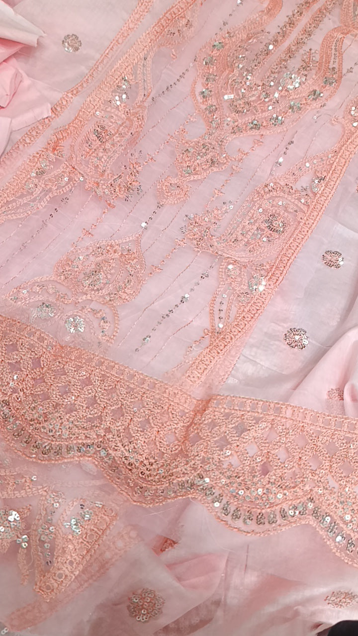 2pc squeeze peachy pink lawn