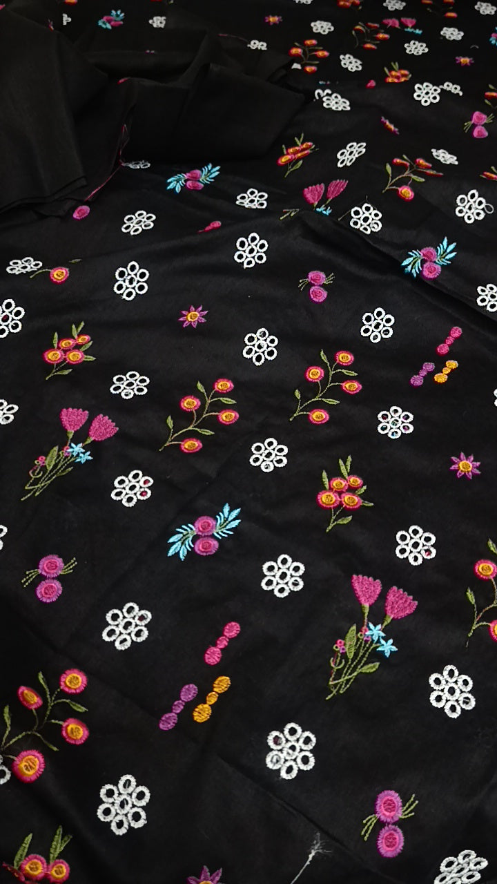 2pc black flowerel Multi lawn