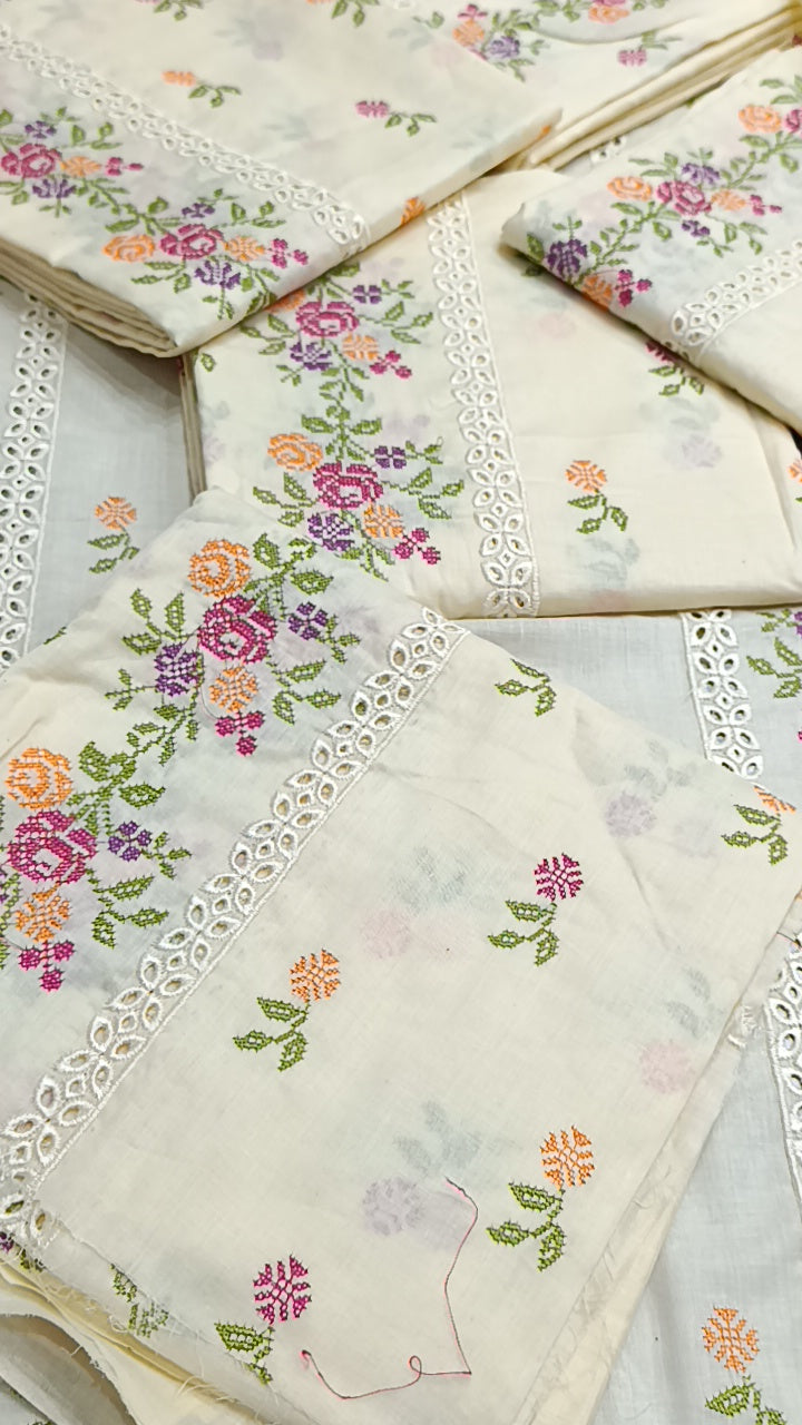 2pc berry off-white lawn