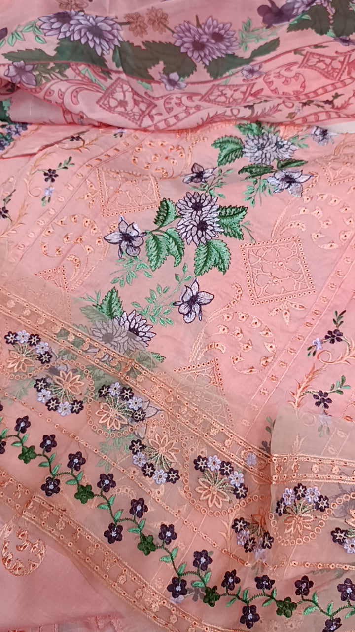3pc cape pink lawn