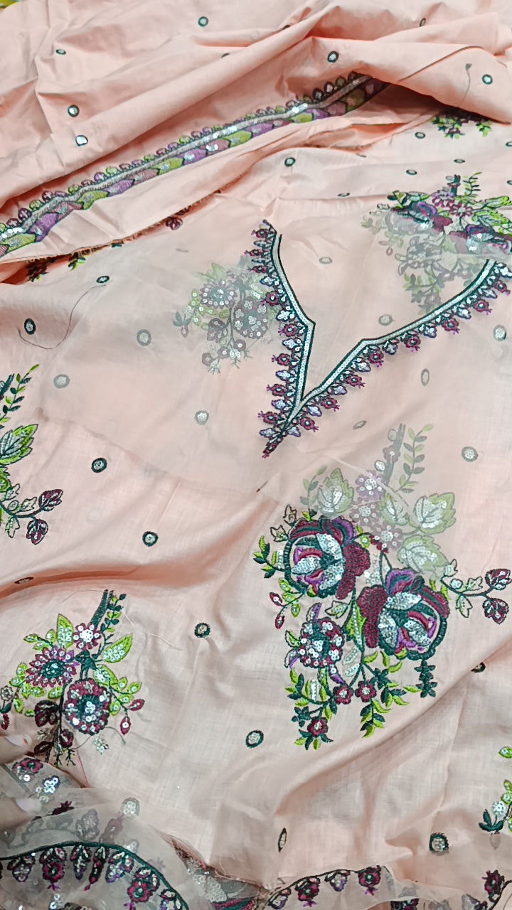 2pc peach Deniz lawn