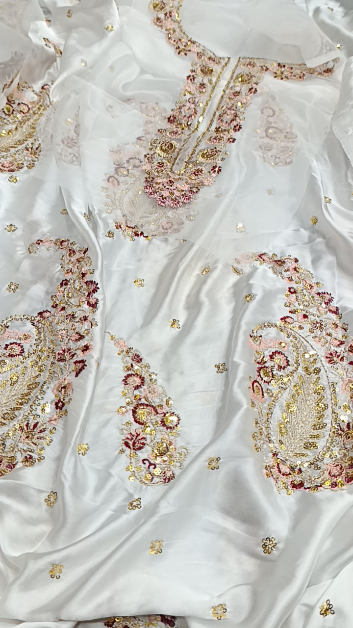 2pc shelling white silk