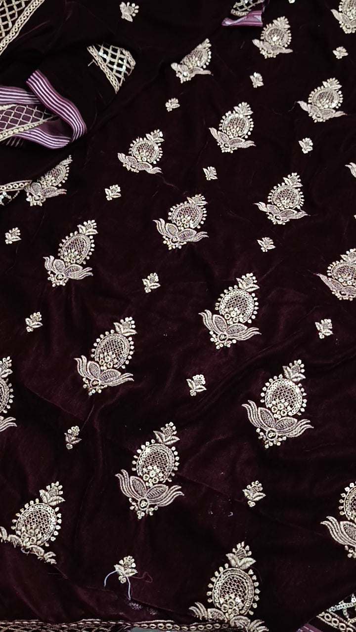 3pc maroon naila valvet 9000 micro