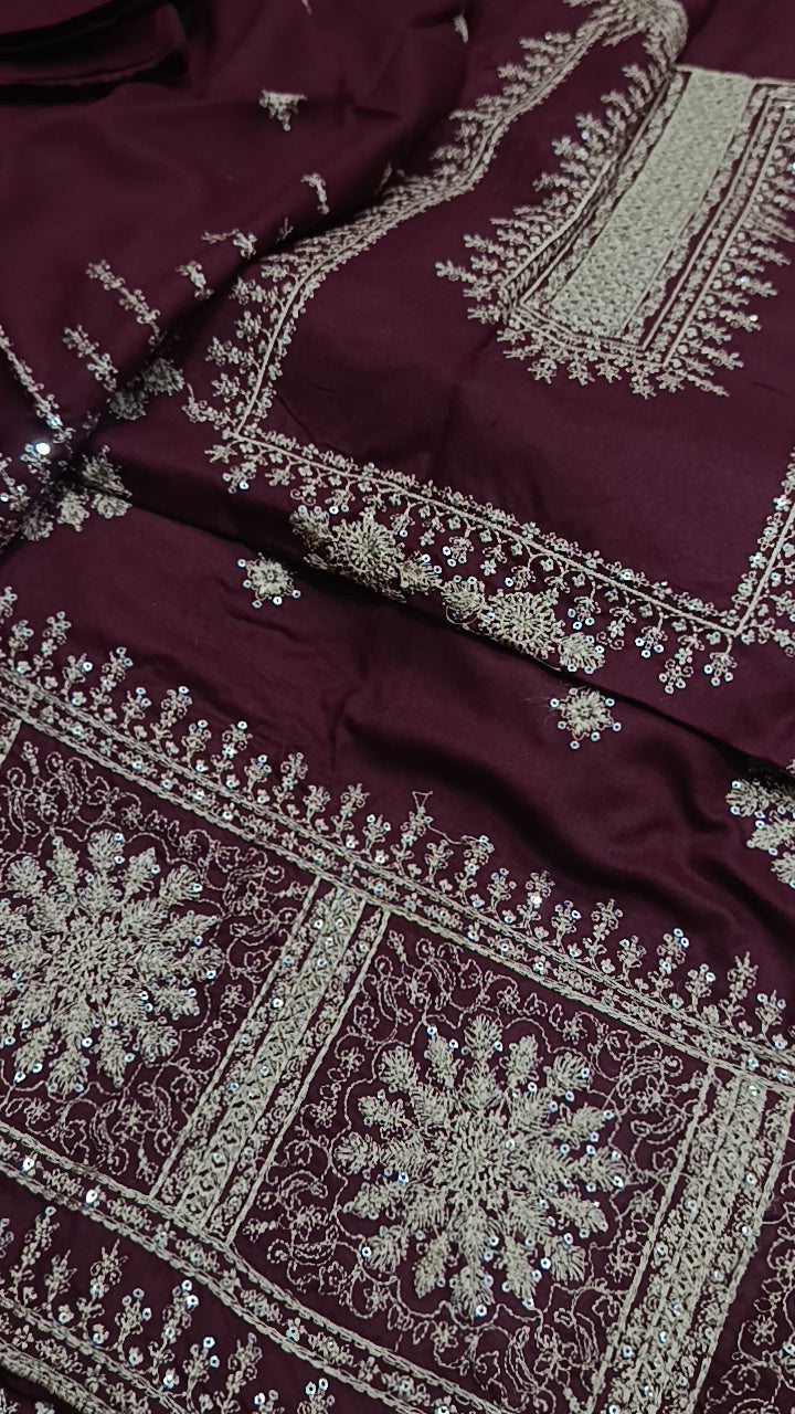 2pc jhalak maroon winter dhanak