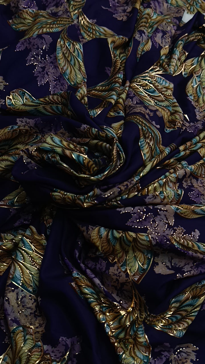2pc china silk purple