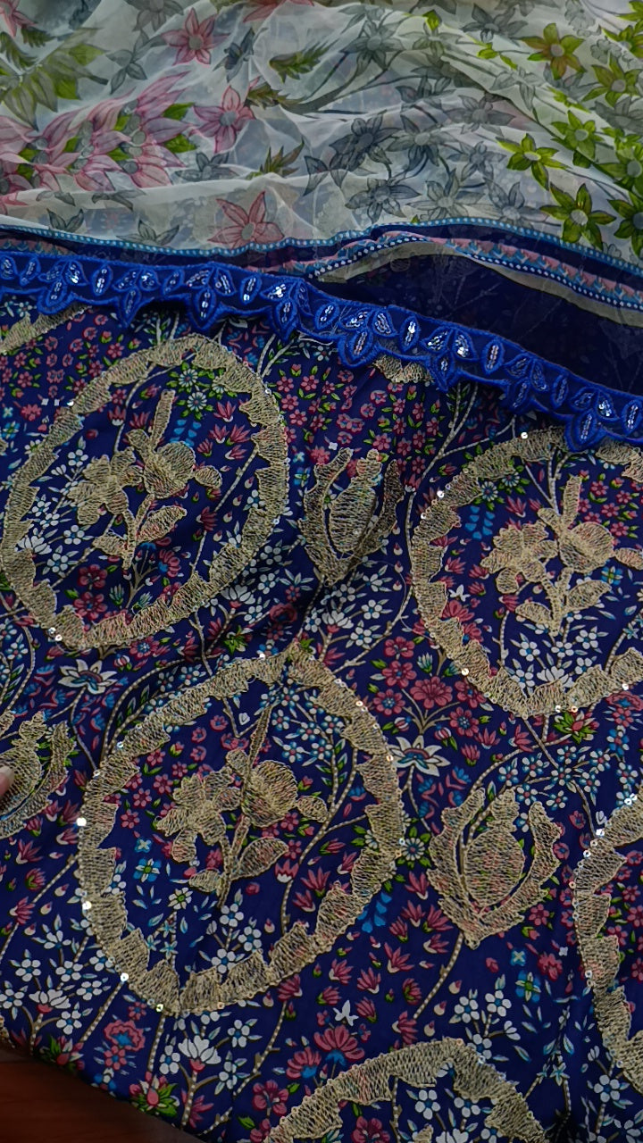3pc ridaa blue lawn
