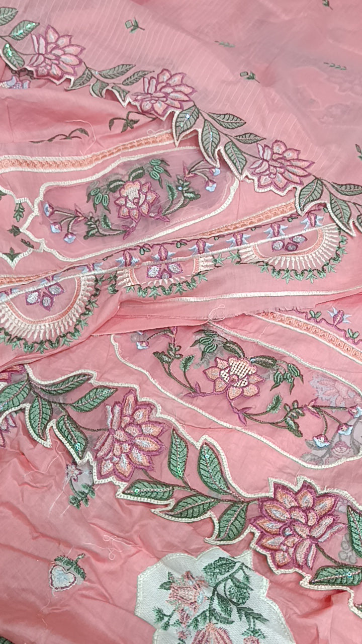 3pc MN pink duppata lawn