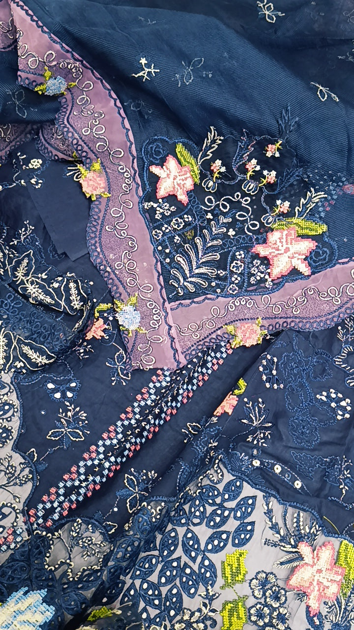 3pc qalamkhar hania lawn sale