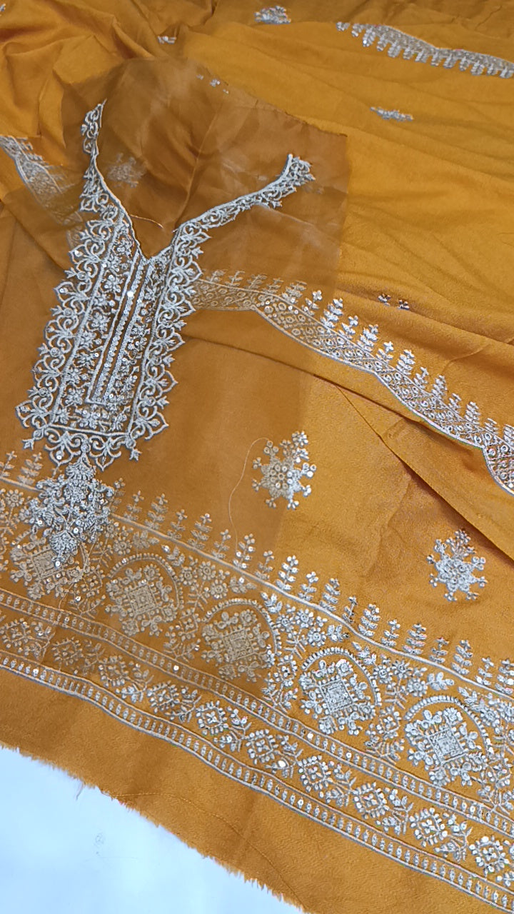 3pc royal mustard dhanak