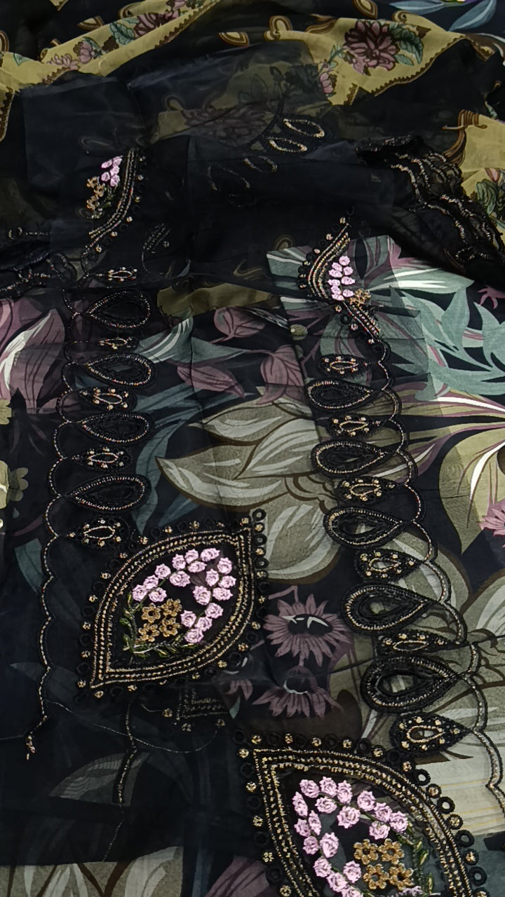 3pc sale black baroque lawn