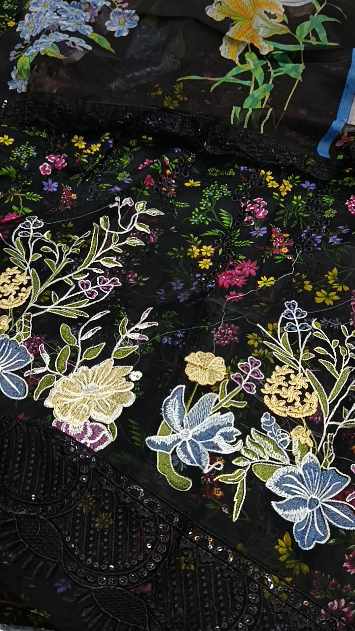 3pc midnight flora black lawn