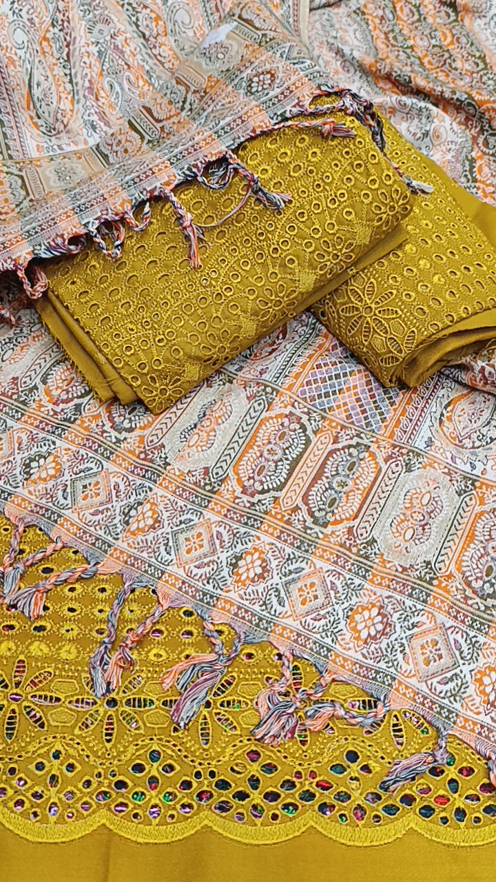 3pc hurairah mustard dhankh