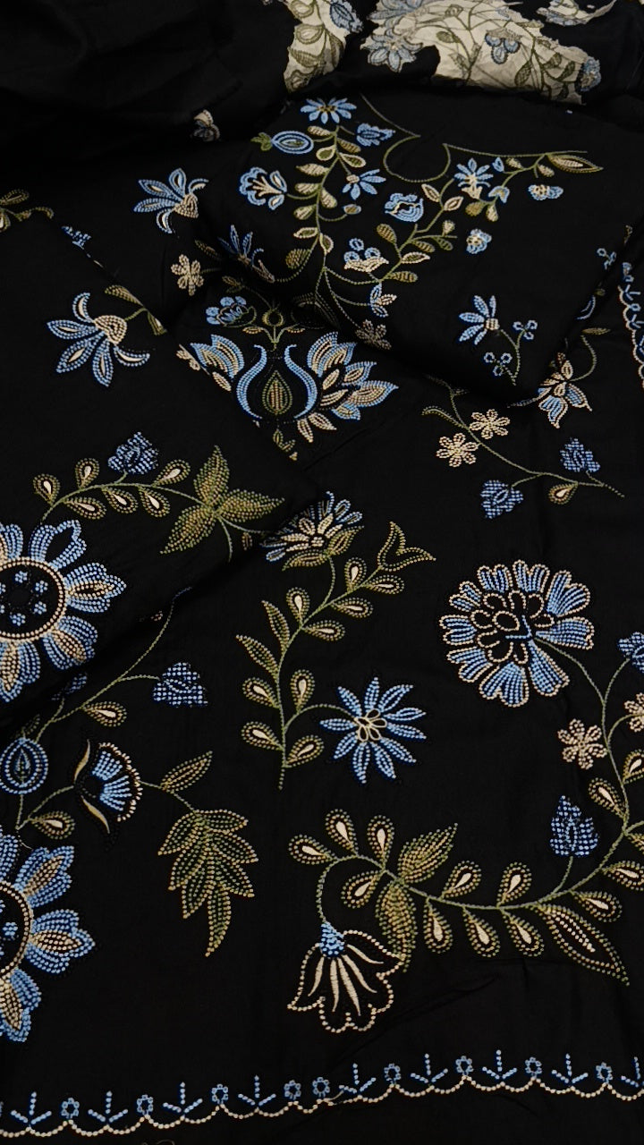 3pc black bella zaib dhankh
