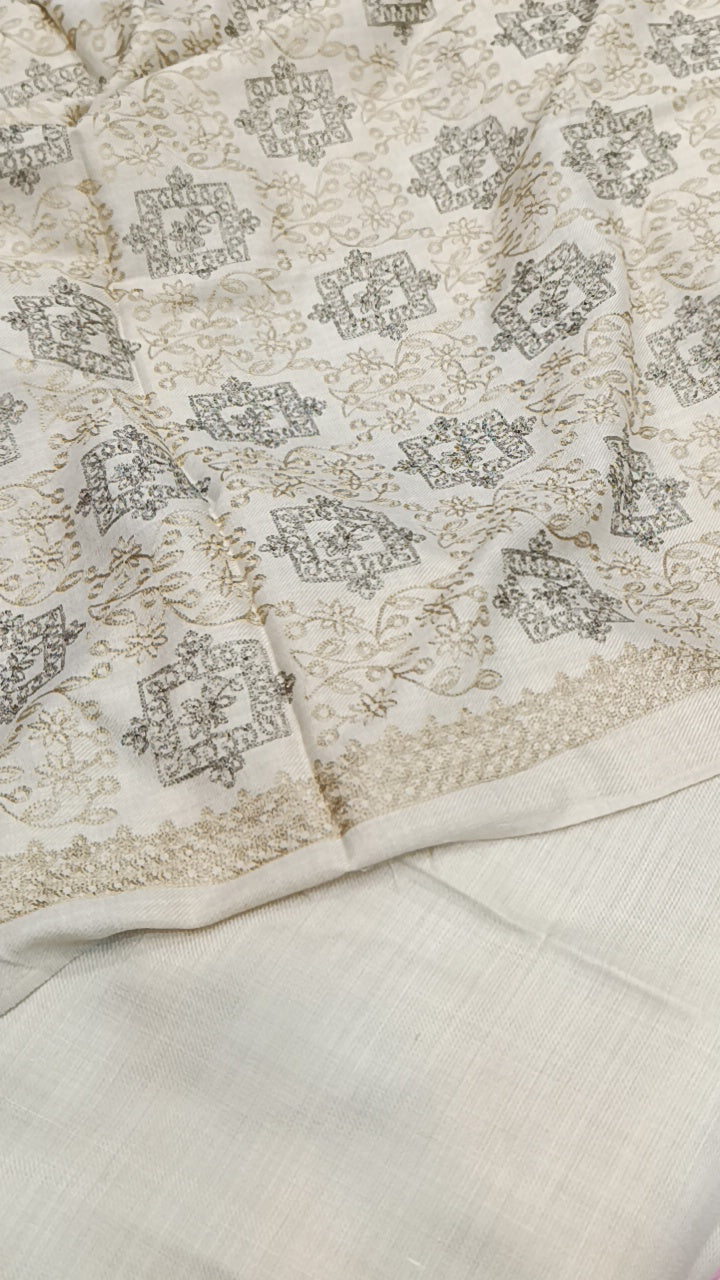 3pc squeeze skin pashmina wool