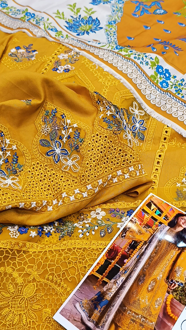 3pc motifz Musturd dhanak