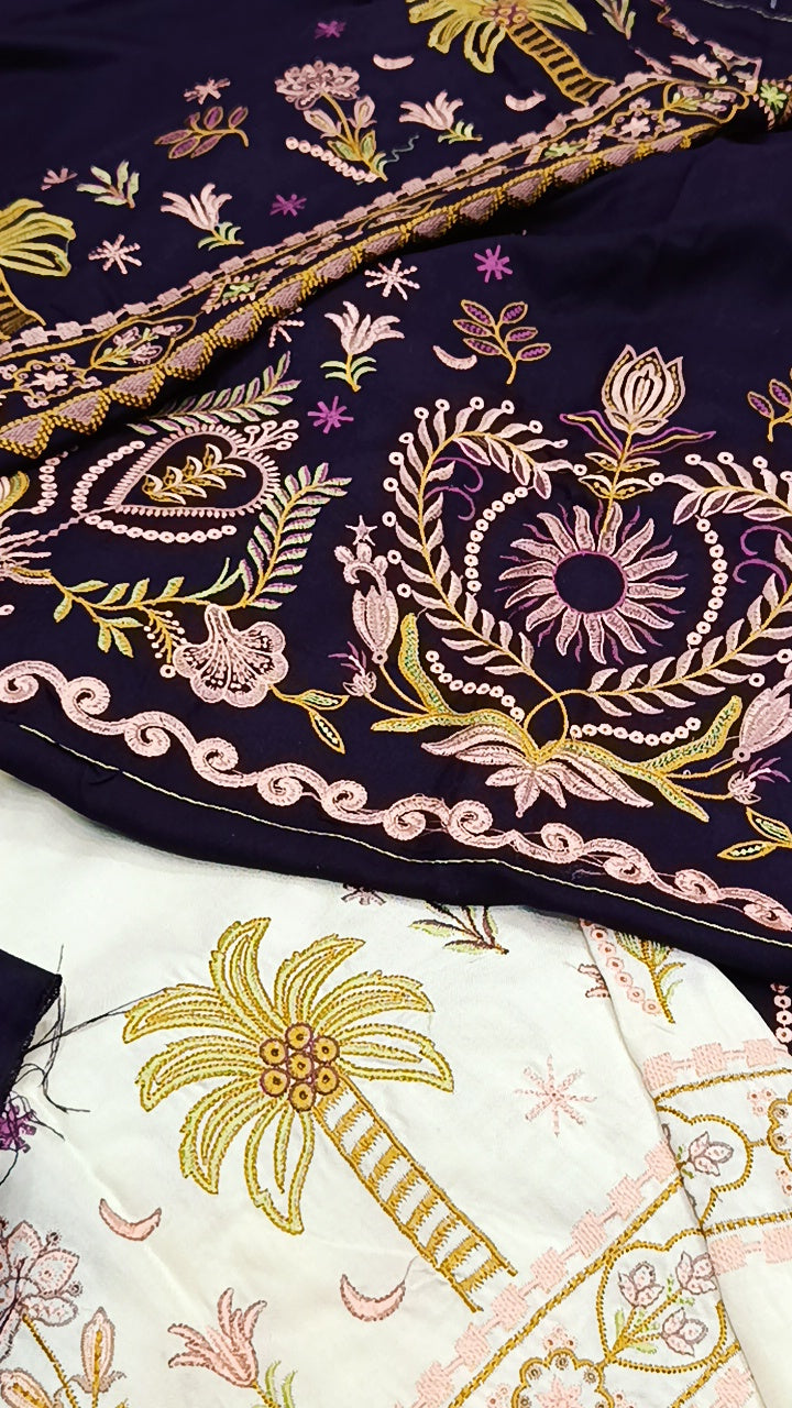 2pc mulberry purple dhankh ethnic