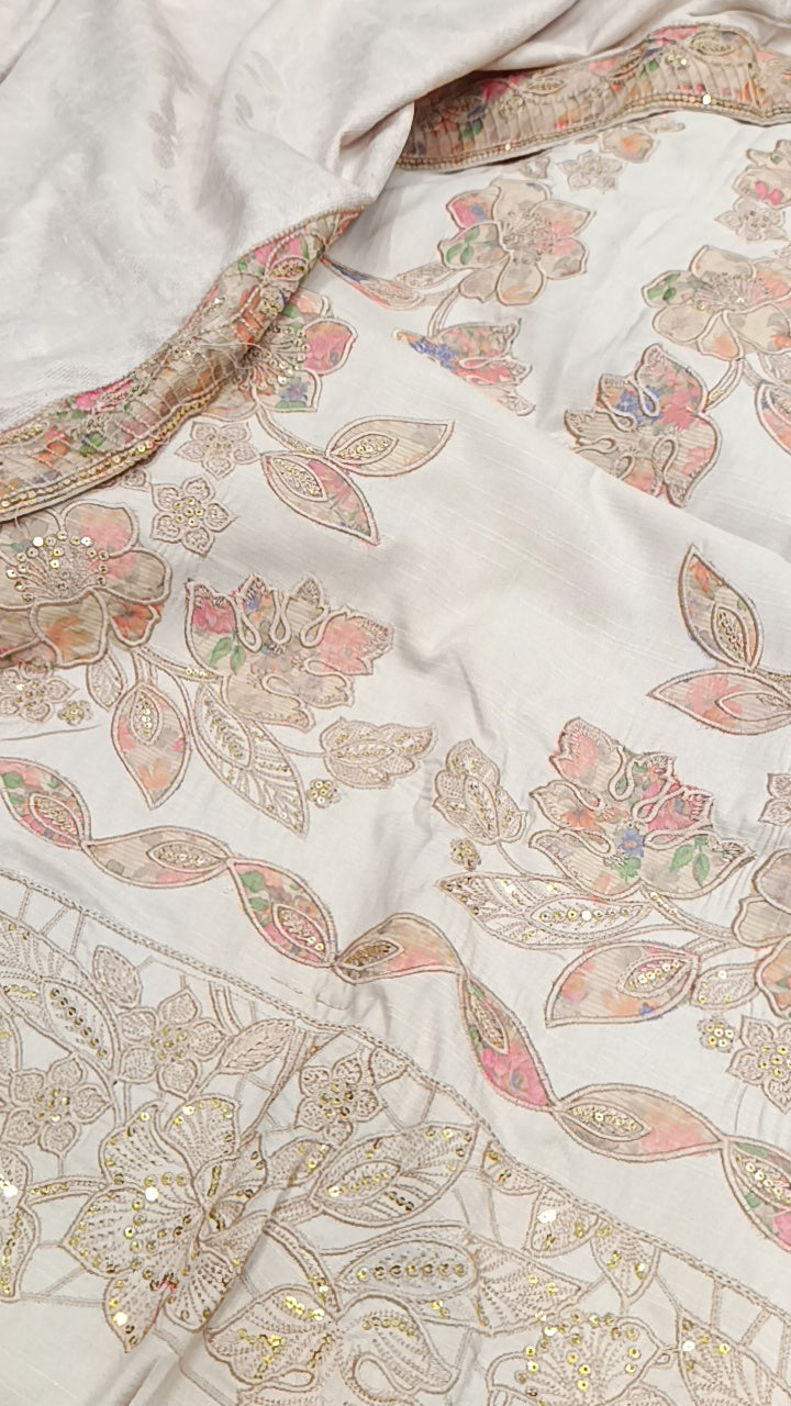 3pc analiaaaa grace off white ethnic chamki wool