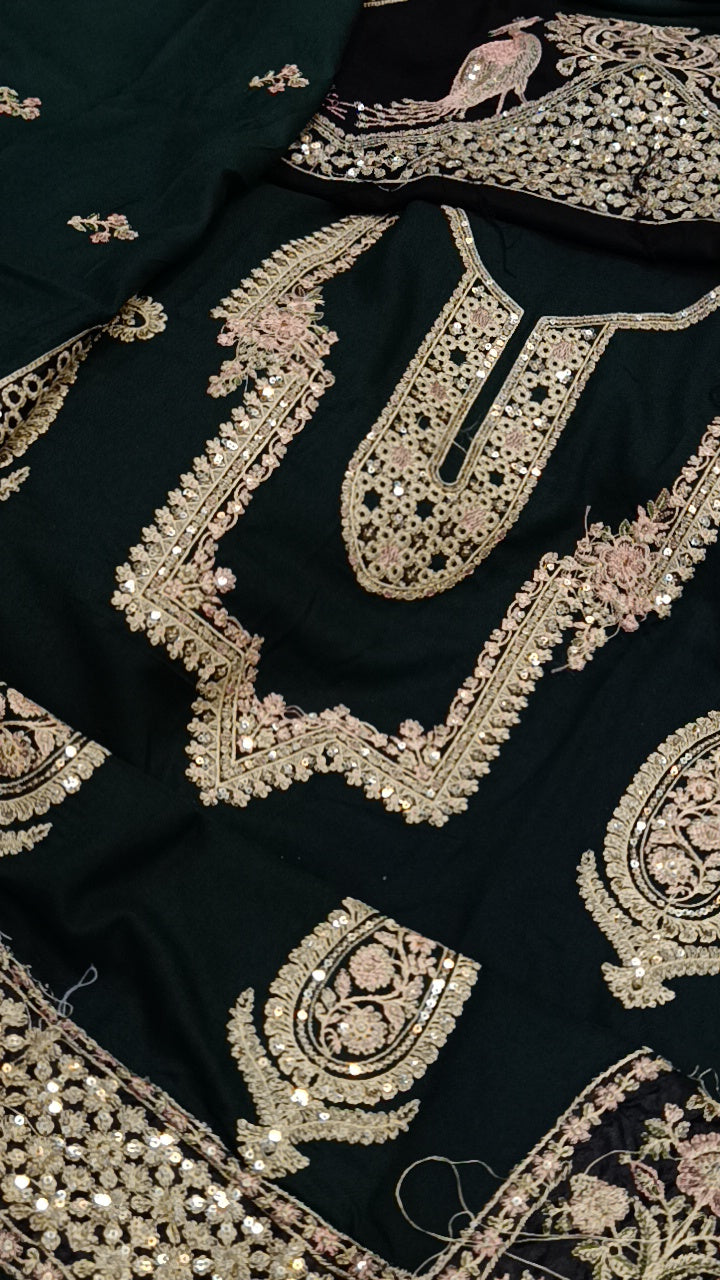 3pc green fauxxxx ethnic dhankh