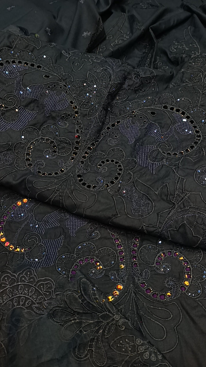 3pc saif navy blue dhanak