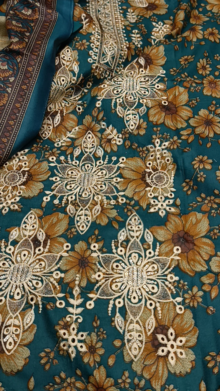 3pc Green laaaatim dhankh
