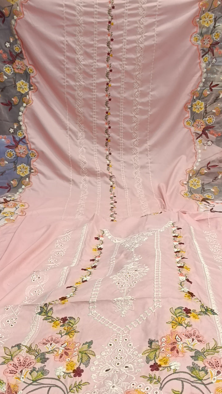 3pc Rumaisaaa pink dhankh