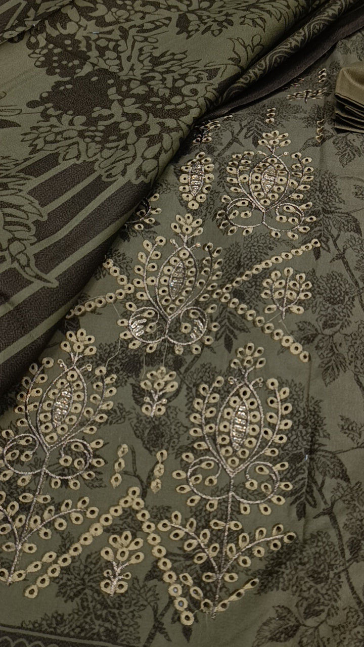 3pc olive batool dhankh