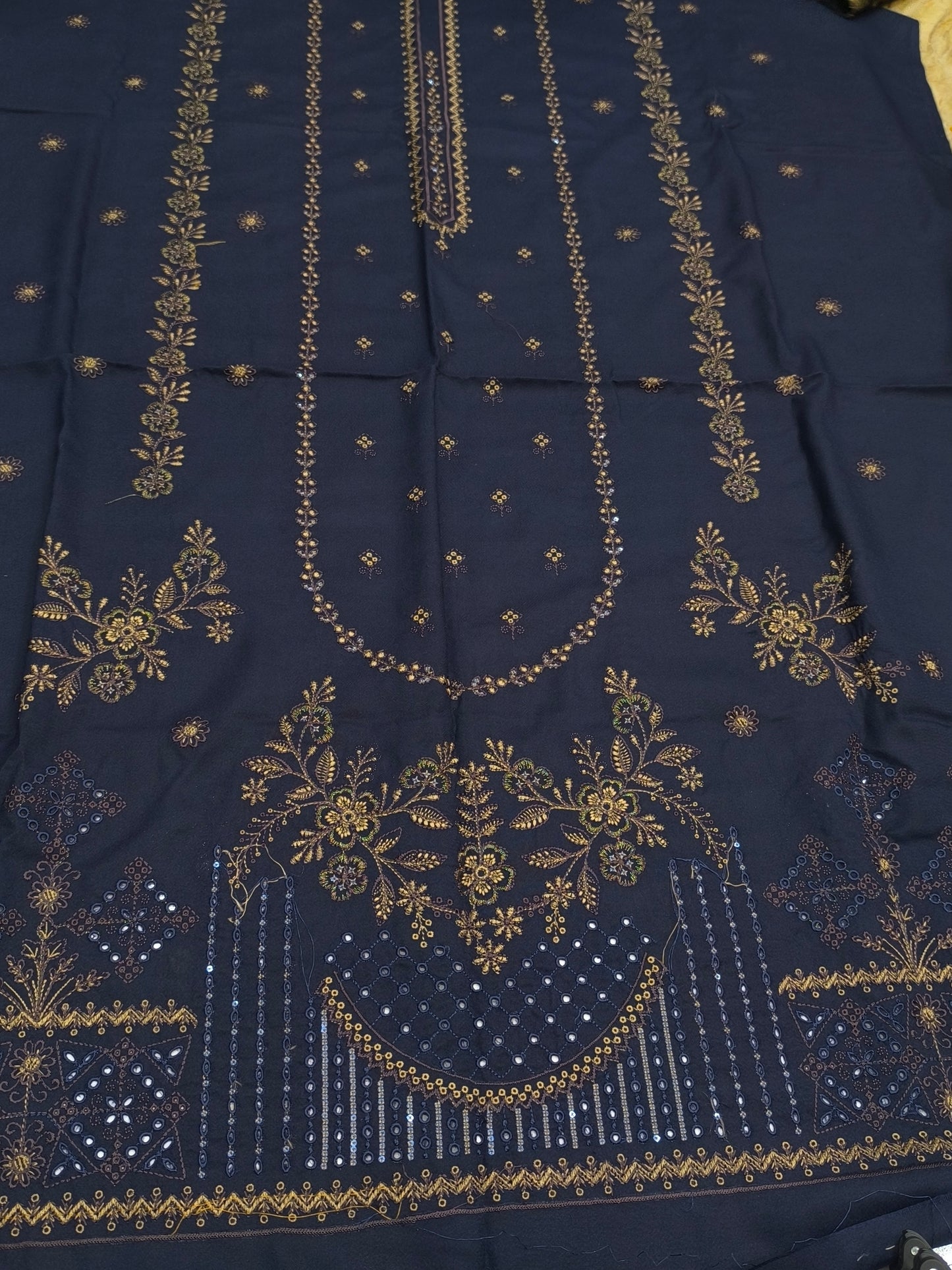 3PC Winter Dhanak Suit Acrylic Wool Shawl | HNFBLUESMPSHAL