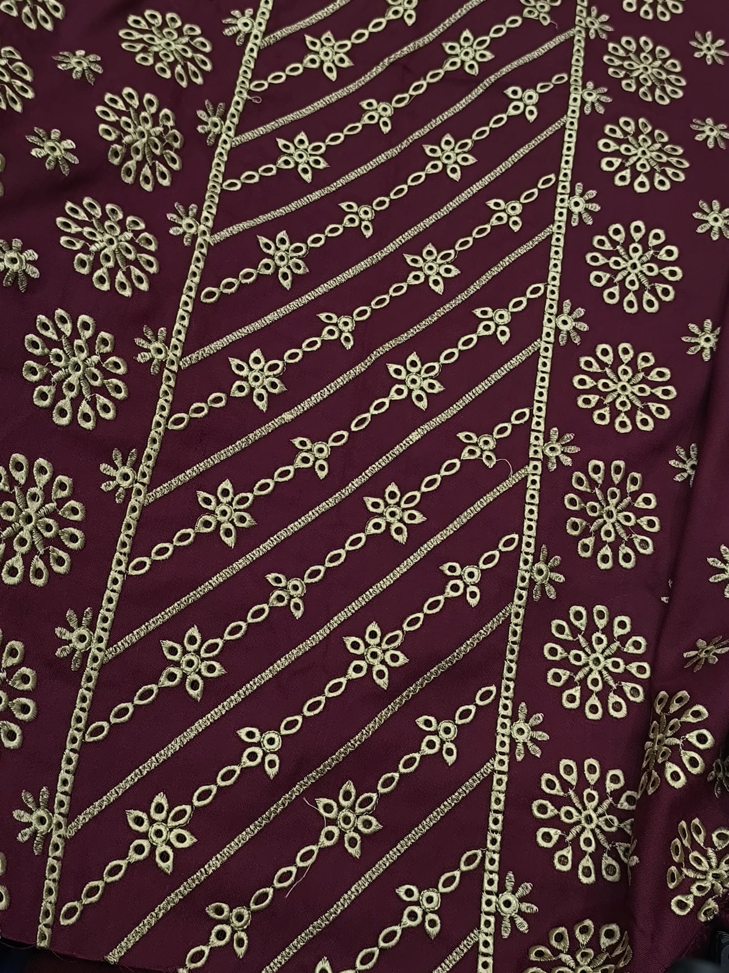 3PC WINTER FOOTBALL SHAWL THREE PANEL MAROON
