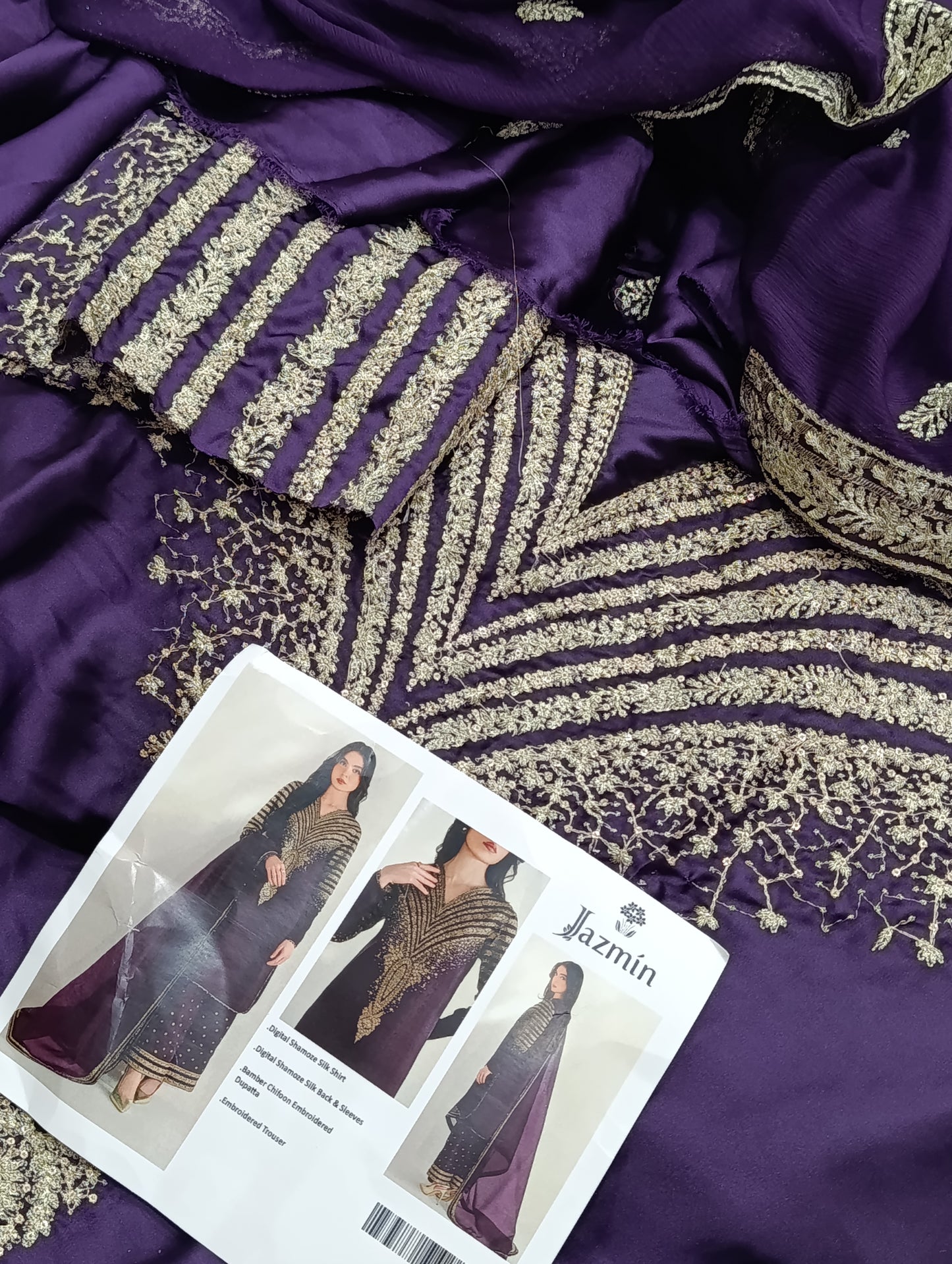 JAZMIN 3PC SILK PURPLE