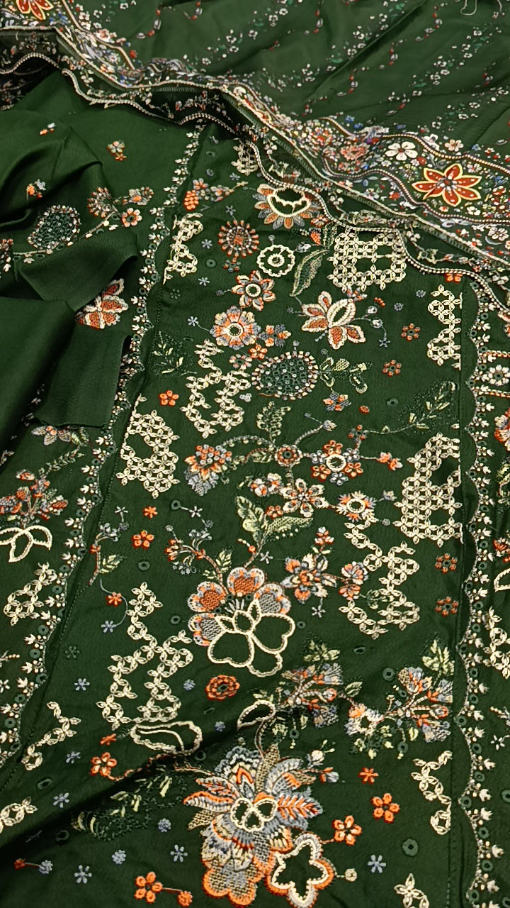3pc green bipasha dhankh