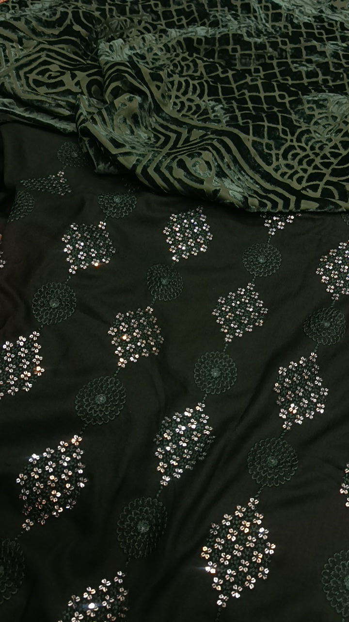 3pc green fishesss plachi dhankh