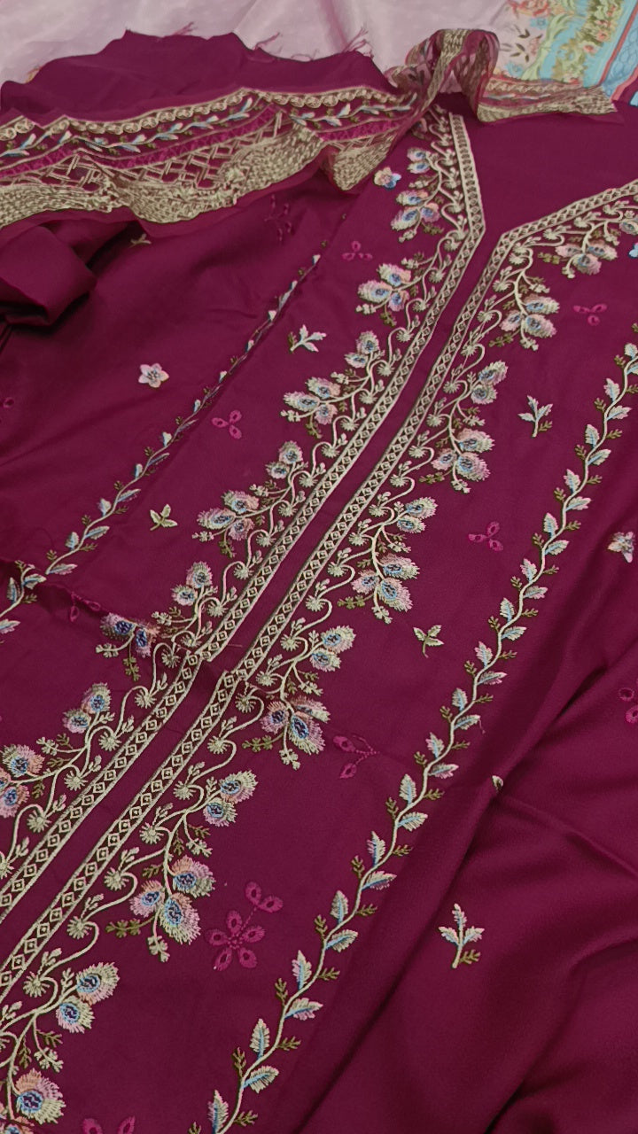 3pc banera pink dhanak