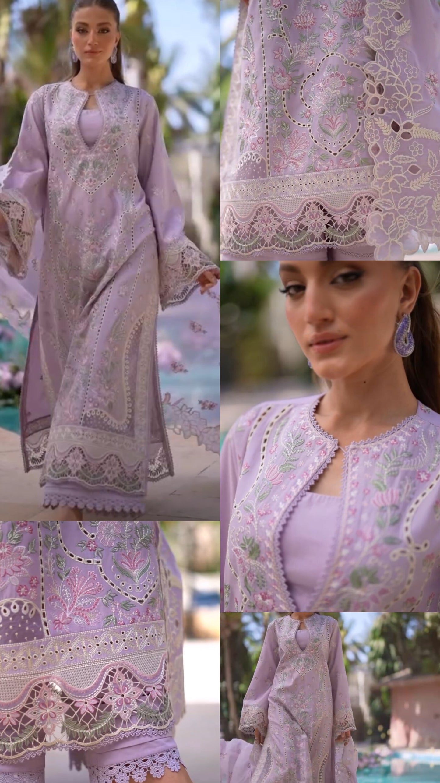 3pc Tanishq lilac lawn