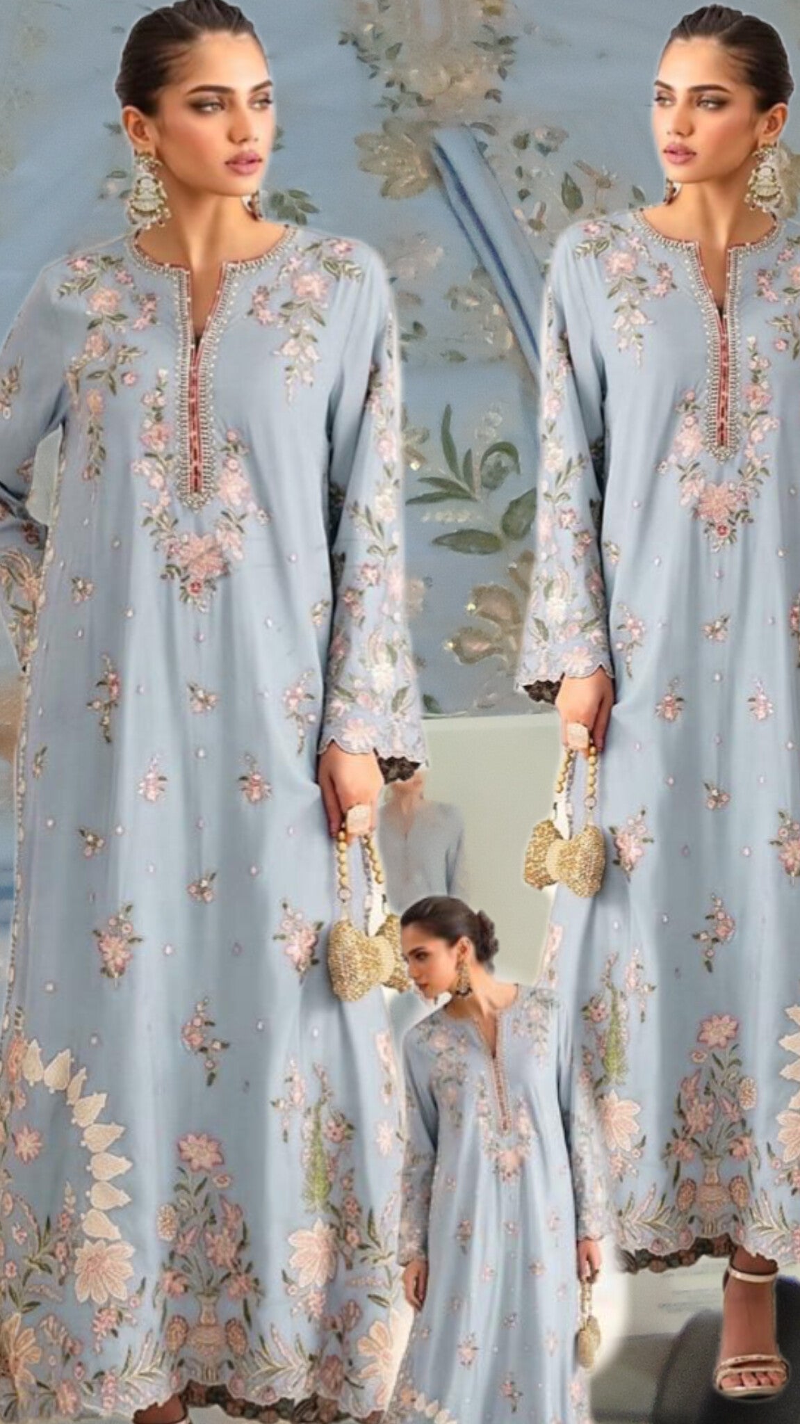 2pc Meera sky lawn