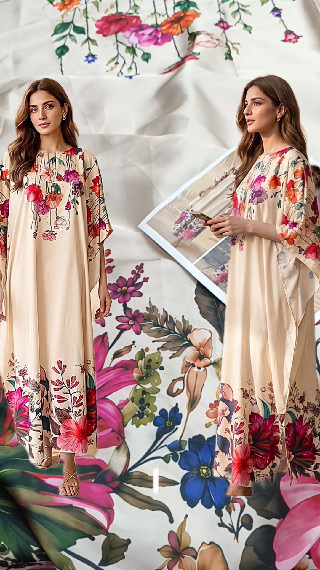 2pc rose Blush silk