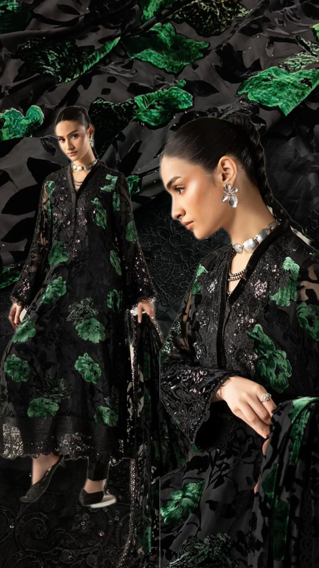 4pc maria b forest glamour palachi green