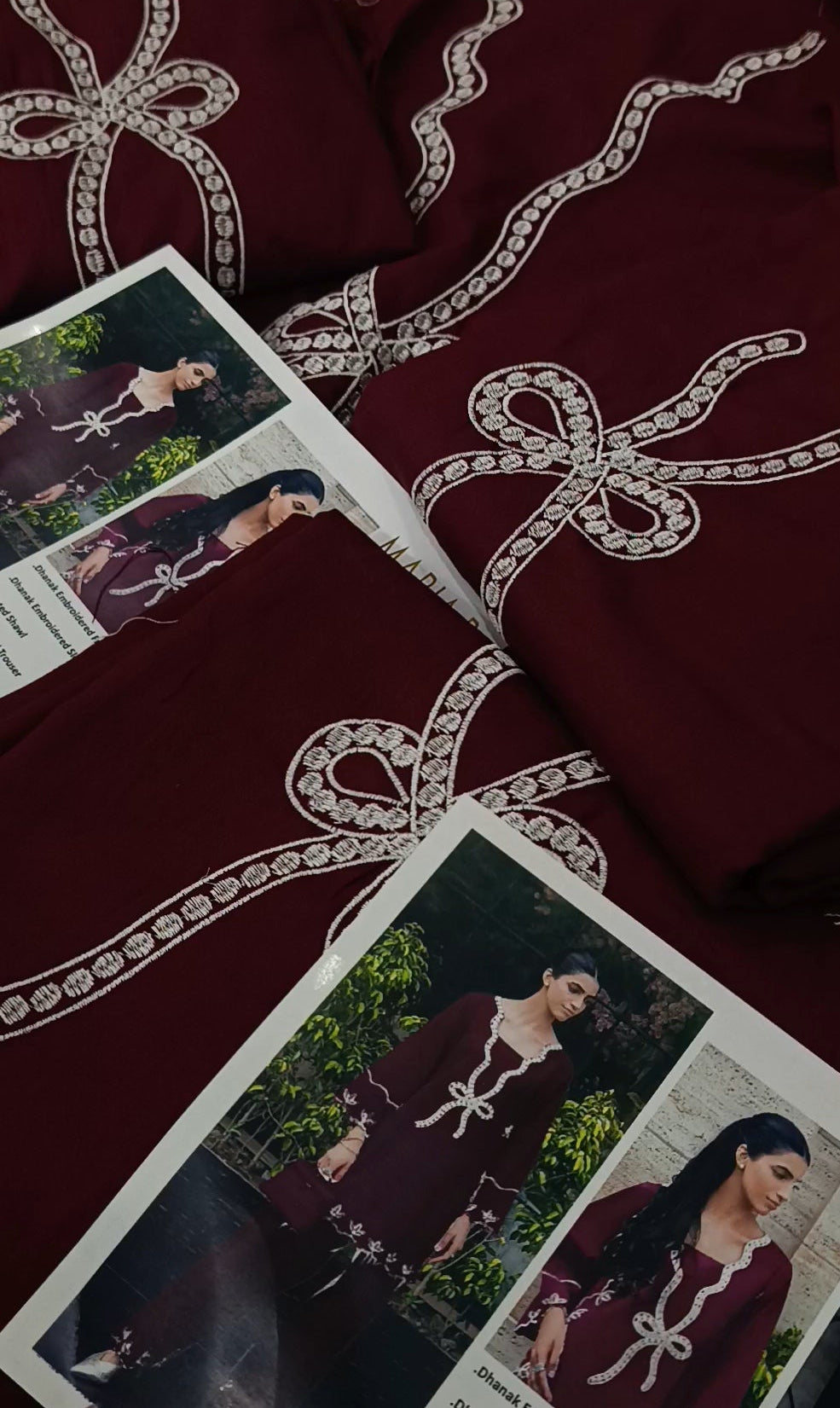 2pc dhanak Alamgir maroon