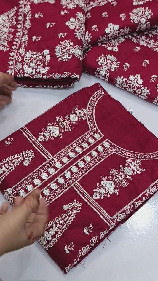 ZARA SHAH JAHAN DUPE WINTER 2PC MZROON