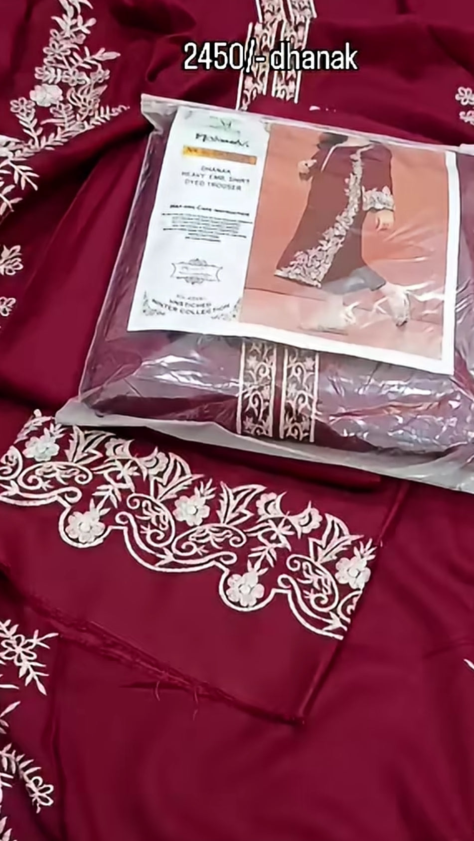 2pc chaak style mehroon