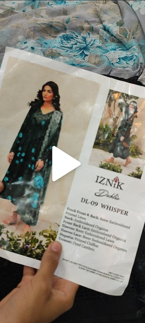 3pc Iznik blue print