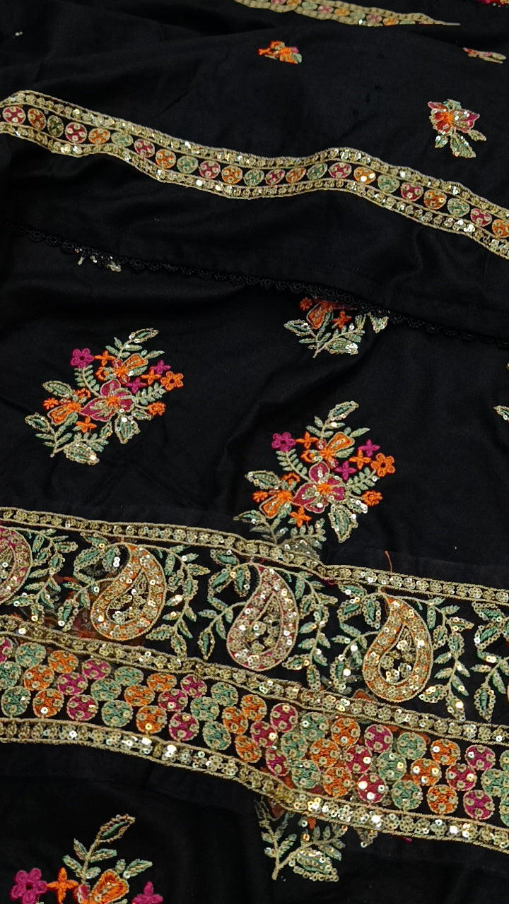 3pc shenaaz dhankh black