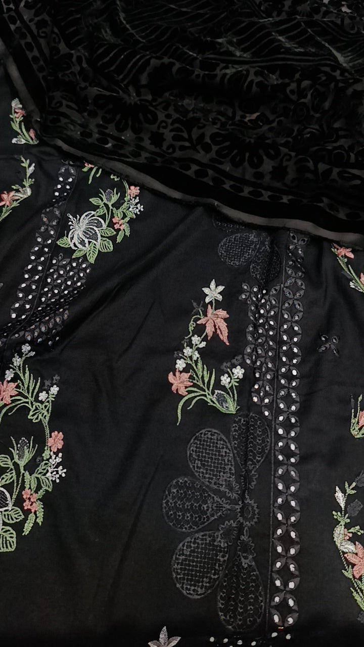 3pc black dhankh mehtab palachi