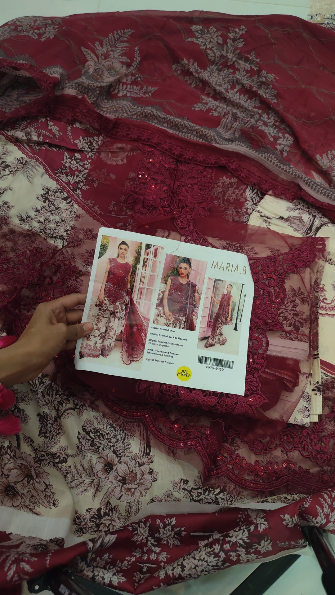 3pc sale mehroon maria b