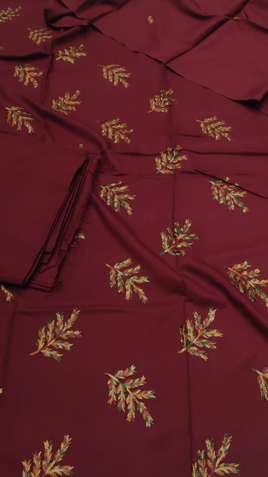 2pc multi pattaaa mehroon dhankh