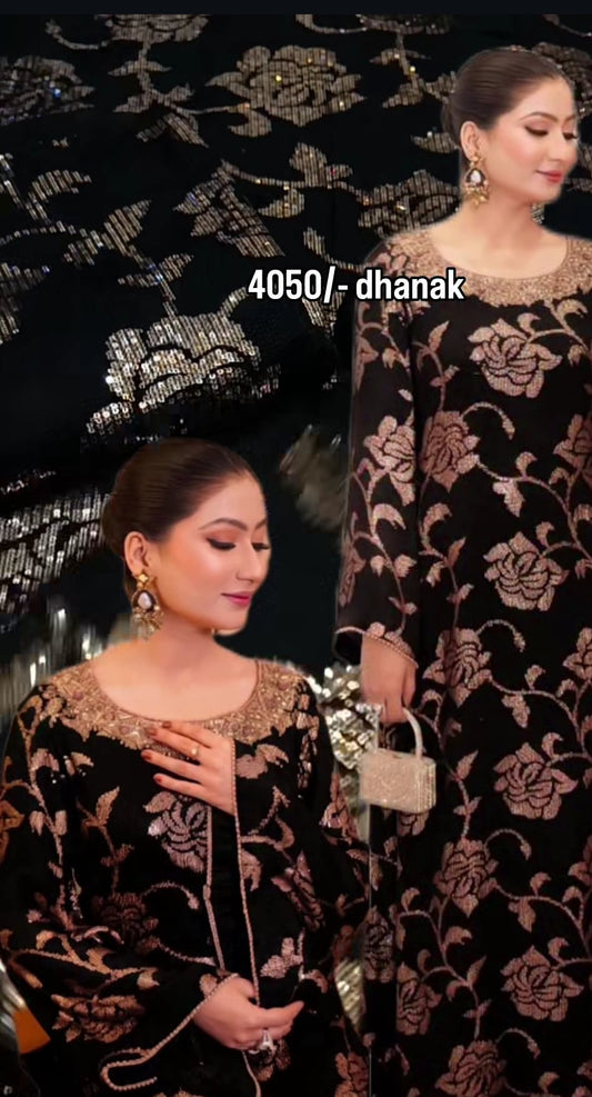 3pc black ummul baneen dhanak