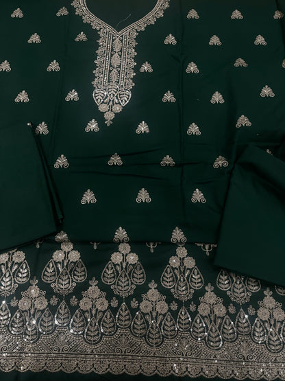 2pc mix zari work dhankh green