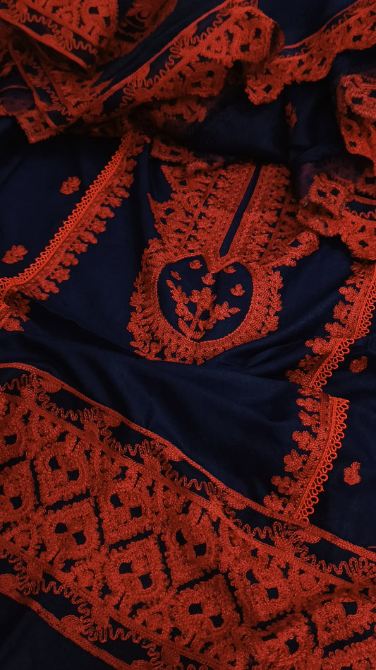 3pc dhanak Aneelas blue red 🍒