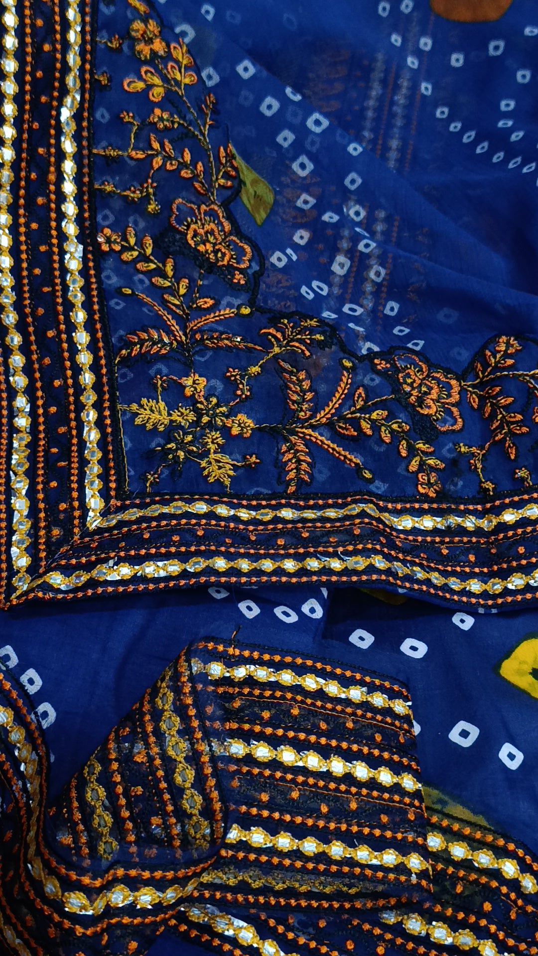 3pc chunri blue Lawn
