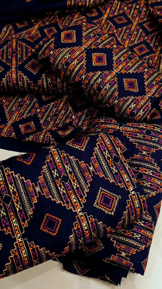 2pc dhanak chimni blue